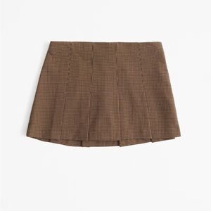 Brown Checkered Women's Skirt